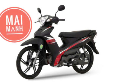 Xe máy SYM Elegant 50 phiên bản bánh mâm màu đen đỏ sơn mờ chính hãng.