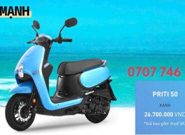 Xe ga SYM Priti 50 màu xanh tại Mai Mạnh.