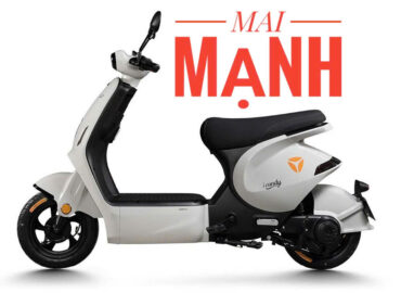 Xe máy điện Yadea iCandy màu xám kỳ lân đẳng cấp tại showroom.